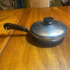6” Revere Ware Stainless Steel Frying Pan and lid